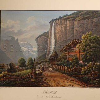 Straub, Georg (1805-1877): - Staubbach dans la vallée de Lauterbrounen.