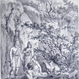 Gessner, Salomon (1730–1788): - Mann und zwei Jünglinge am Bach.