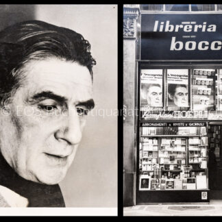 Broch, Hermann (1886-1951): - Portrait-Fotografie und 4 Fotografien des Schaufensters "Hoepli Milano".